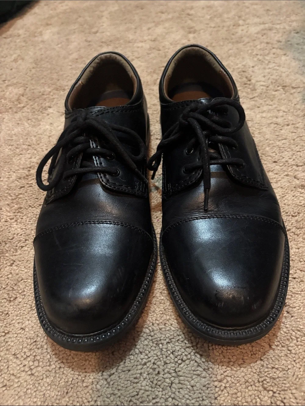 Men's Dockers Black Leather Cap-Toe Derby Shoes